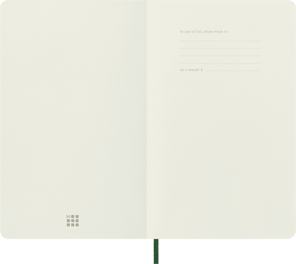 Moleskine Large Plain Soft Cover Notebook in Myrtle Green – alternative view