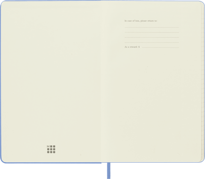 Moleskine Classic Large Ruled Hard Cover Notebook in Hydrangea Blue – view 2