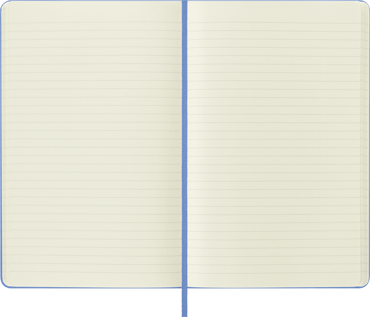 Moleskine Classic Large Ruled Hard Cover Notebook in Hydrangea Blue – view 3