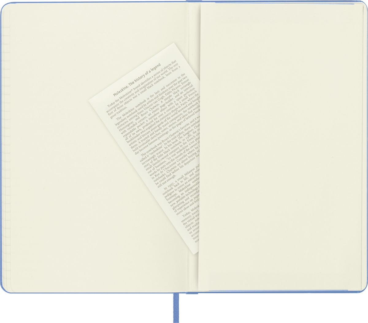Moleskine Classic Large Ruled Hard Cover Notebook in Hydrangea Blue – view 4