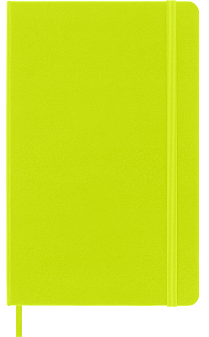 Moleskine Classic Large ruled notebook with Lemon Green hard cover – front cover