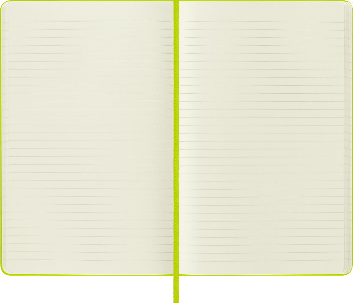 Moleskine Classic Large ruled hard cover notebook in Lemon Green – ruled pages