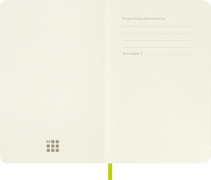 Moleskine Classic Pocket Plain Soft Cover Notebook in Lemon Green – view 2