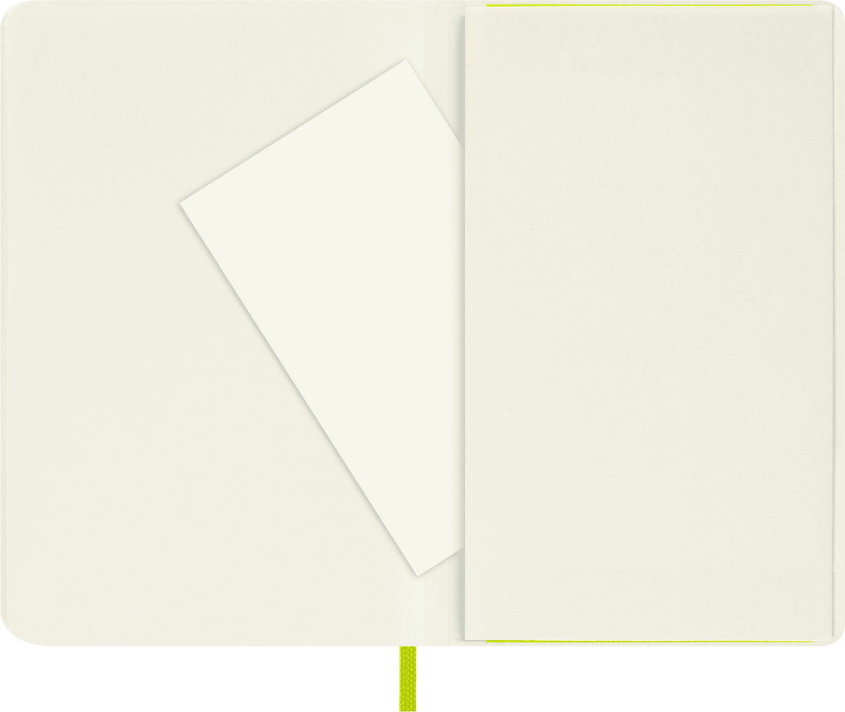 Moleskine Classic Pocket Plain Soft Cover Notebook in Lemon Green – view 4