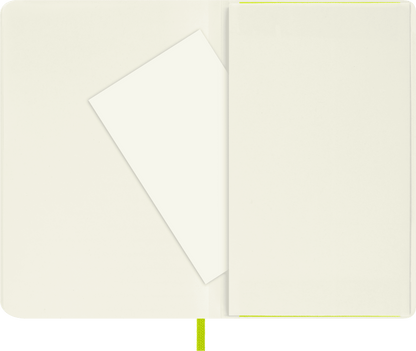 Moleskine Classic Pocket Plain Soft Cover Notebook in Lemon Green – view 4