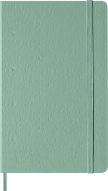 Moleskine Coloured Patterned Notebook, Large Plain, debossed hard cover, Sage Green – front cover