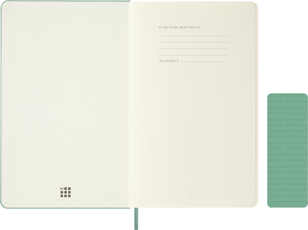 Moleskine Sage Green debossed notebook – alternative view