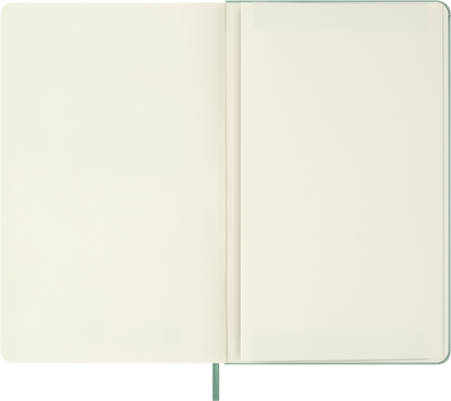 Moleskine Sage Green notebook – bookmark and elastic closure