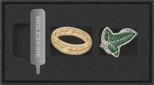Moleskine The Lord of the Rings personalisation pins – Leaf of Lórien and One Ring