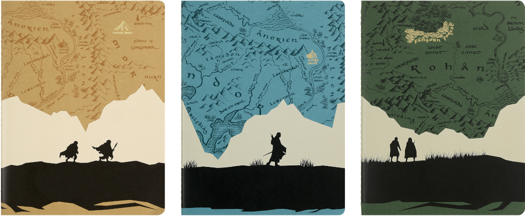 Moleskine The Lord of the Rings XL Cahier Journals – covers forming a panoramic scene