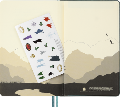 Moleskine The Lord of the Rings Aragorn notebook – map insert and stickers