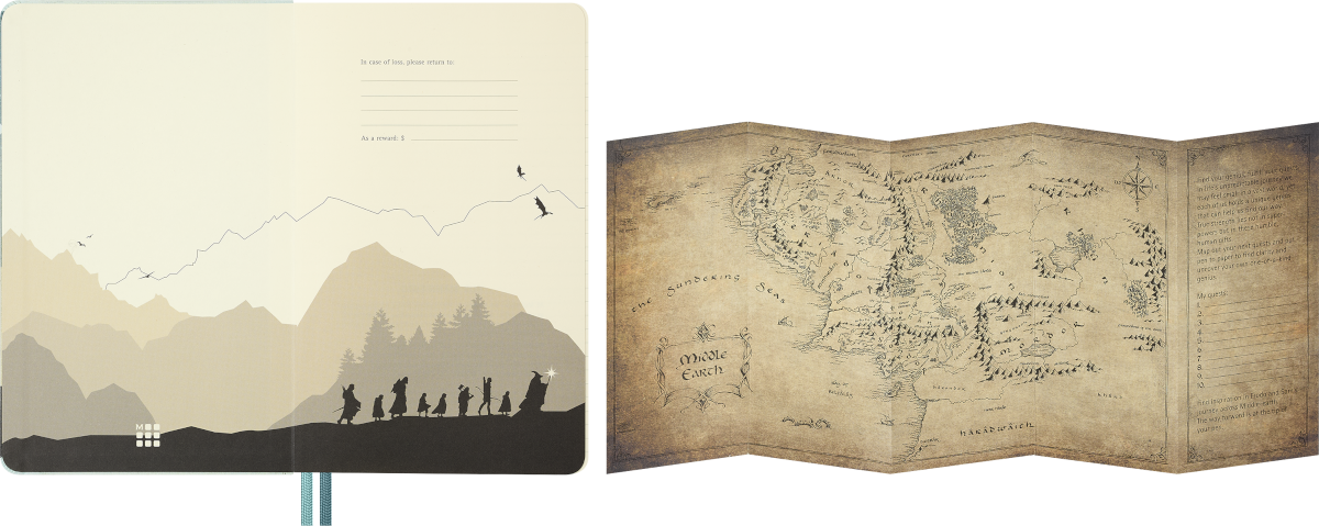 Moleskine The Lord of the Rings Aragorn notebook – customised endpapers