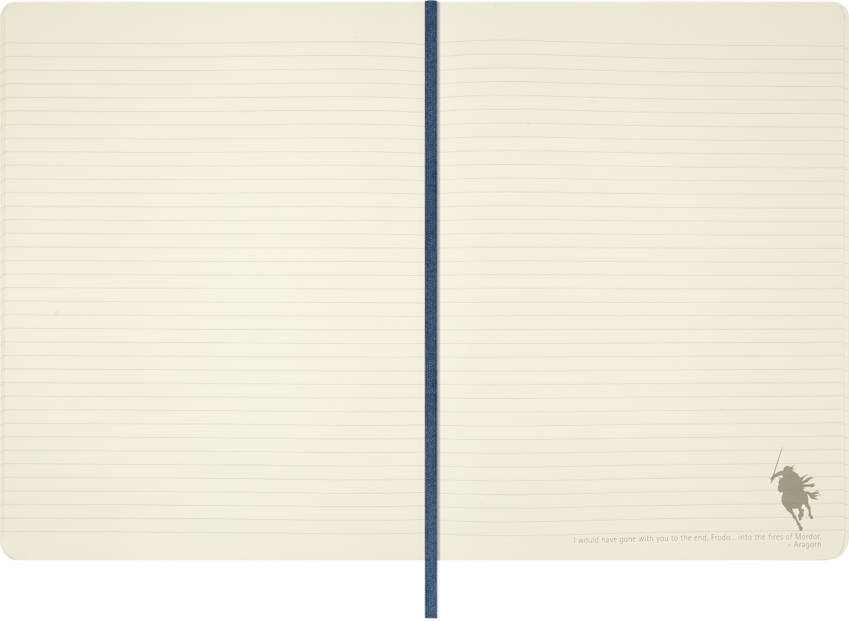 Moleskine Lord of the Rings XL notebook – themed endpapers