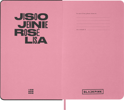 Five Moleskine watercolour pencils in black and pink shades from the BLACKPINK gift box
