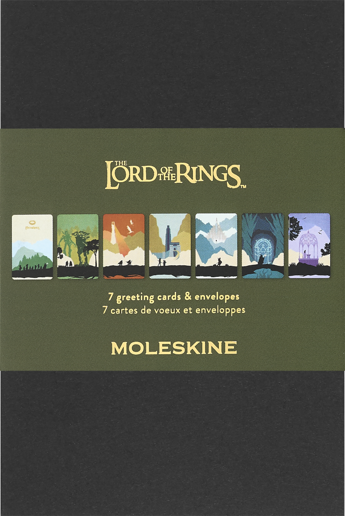 Moleskine The Lord of the Rings greeting cards set of 7 with envelopes