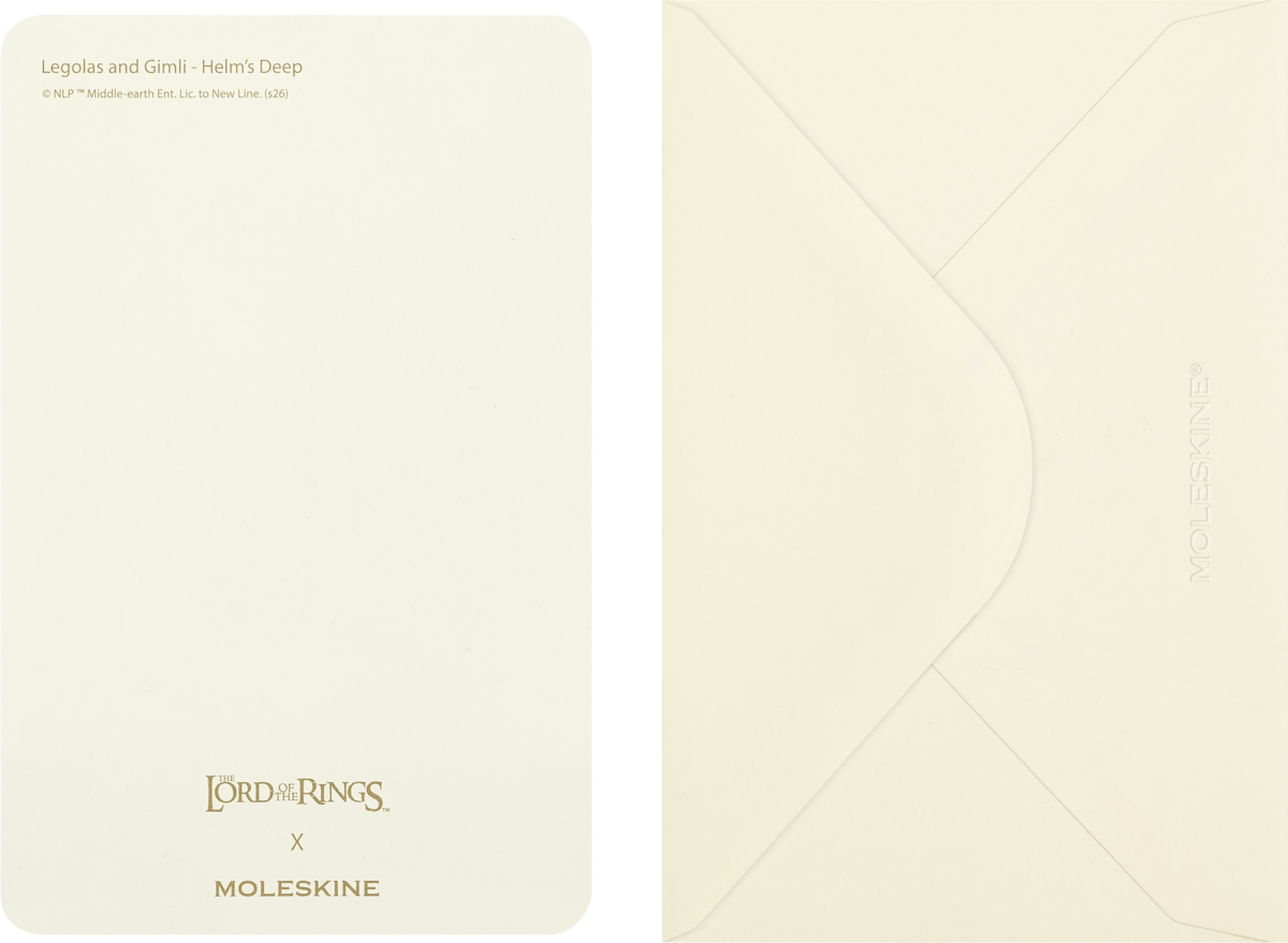 Moleskine Lord of the Rings greeting cards – message side and ivory envelopes