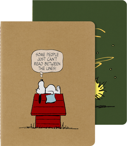 Moleskine Peanuts Cahier Journals set of 2 XL ruled – Snoopy and Woodstock covers