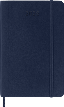 Moleskine 2026 Daily Diary, Pocket, Soft Cover, Sapphire Blue – front cover