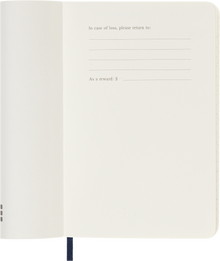 Moleskine 2026 Sapphire Blue pocket daily diary – inside pages