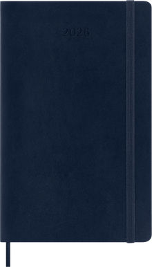 Moleskine 2026 Weekly Notebook Diary, Large, Soft Cover, Sapphire Blue – front cover