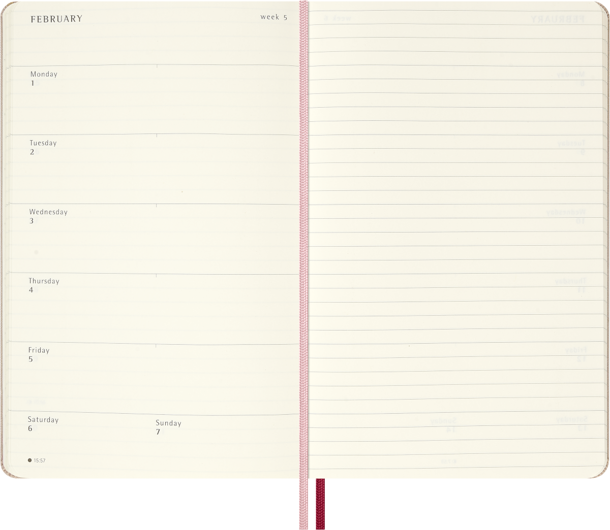 Moleskine Sakura weekly diary – cherry blossom cover with gold debossing