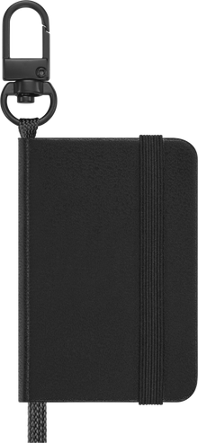 Moleskine The Mini notebook charm – black hard cover with snap hook