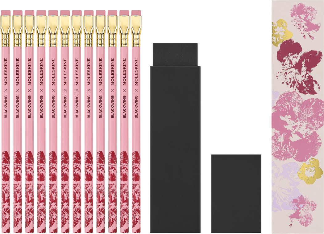 Moleskine x Blackwing Sakura pencils – cherry blossom design detail
