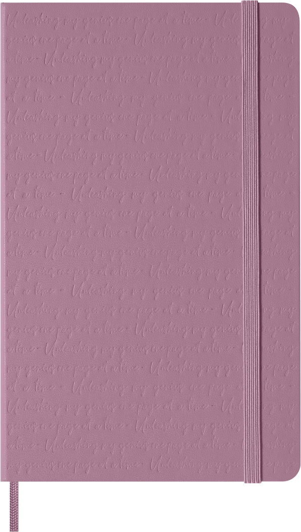 Moleskine Coloured Patterned Notebook large ruled hard cover in Majestic Pink