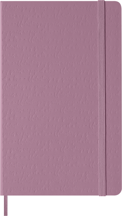 Moleskine Coloured Patterned Notebook large ruled hard cover in Majestic Pink