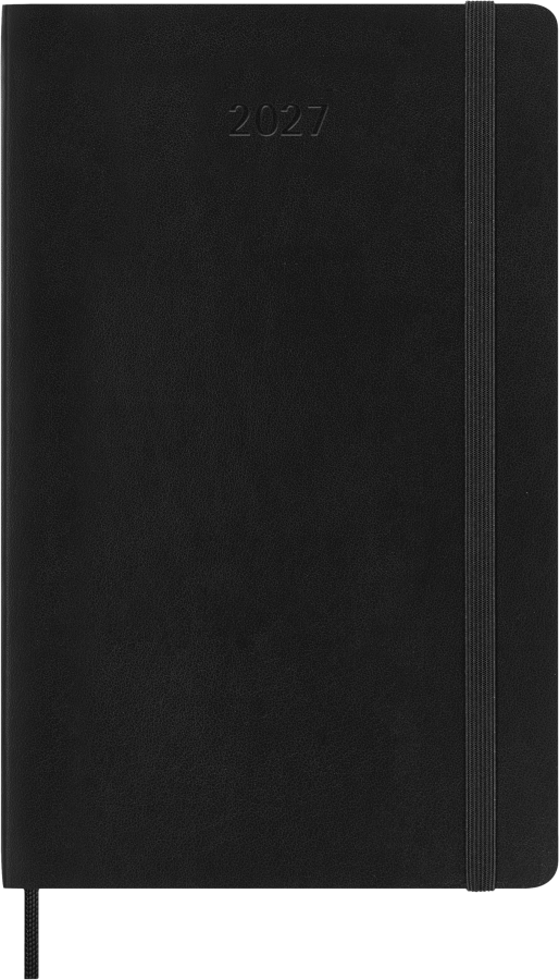 Moleskine 2027 Daily Diary – 12 Months, Large, Soft Cover, Black – front cover