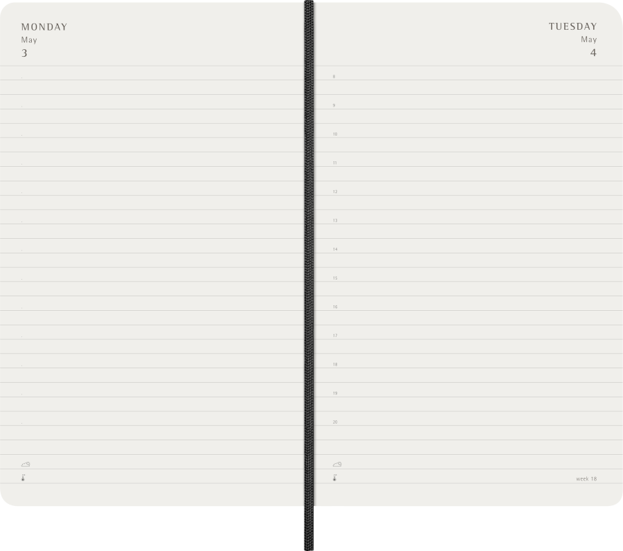 Moleskine 2027 Daily Diary – 12 Months, Large, Soft Cover, Black – view 3