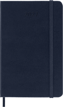 Moleskine 2027 Weekly Diary – 12 Months, Pocket, Hard Cover, Sapphire Blue – front cover