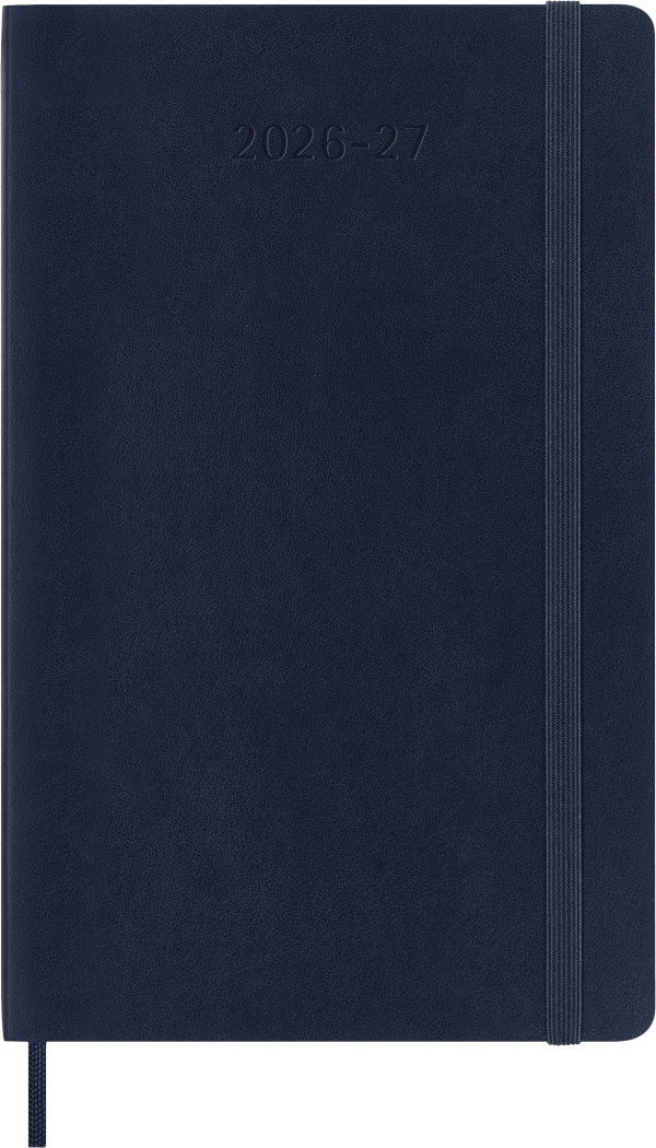 Moleskine 2026–27 18-Month Weekly Notebook Diary, Large, soft cover in Sapphire Blue – front cover