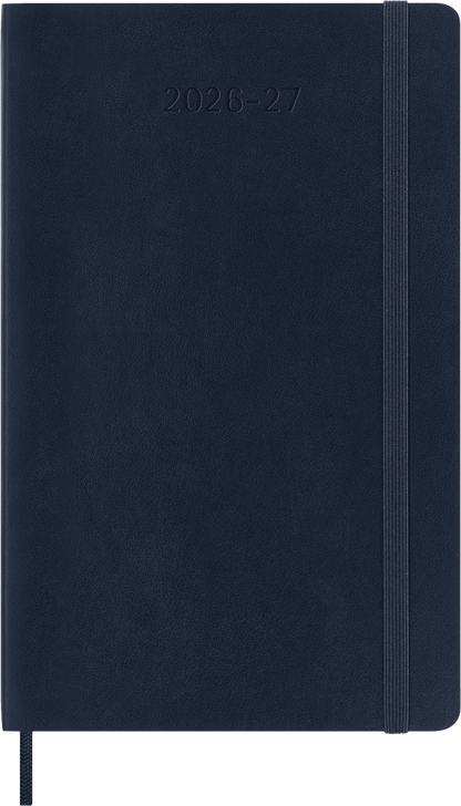 Moleskine 2026–27 18-Month Weekly Notebook Diary, Large, soft cover in Sapphire Blue – front cover