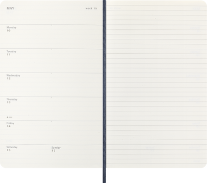 Moleskine 18-Month Weekly Notebook Diary – weekly layout with ruled notes page