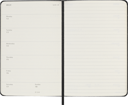 Moleskine 2026–27 Weekly Diary – 18 Months, Pocket, Hard Cover, Black – view 3