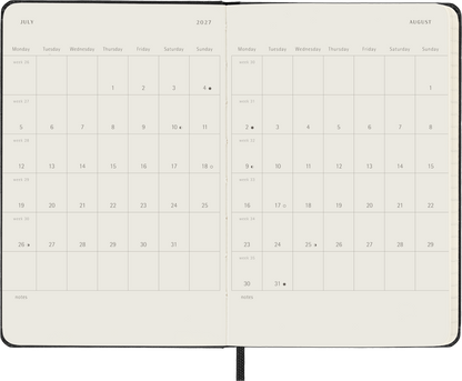 Moleskine 2026–27 Weekly Diary – 18 Months, Pocket, Hard Cover, Black – view 4
