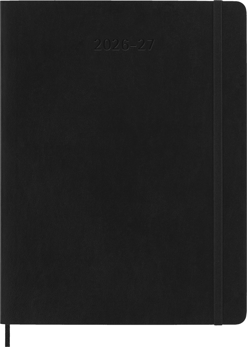 Moleskine 2026–27 Weekly Diary – 18 Months, Extra Large, Soft Cover, Black – front cover