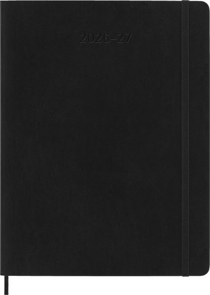 Moleskine 2026–27 Weekly Diary – 18 Months, Extra Large, Soft Cover, Black – front cover