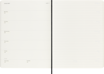 Moleskine 2026–27 Weekly Diary – 18 Months, Extra Large, Soft Cover, Black – view 3