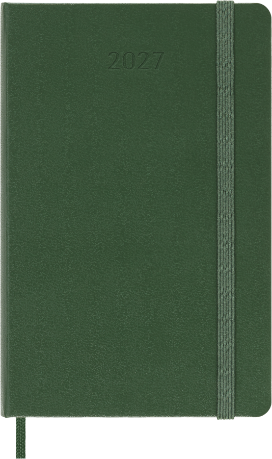 Moleskine 2027 Daily Diary, Pocket, hard cover in Myrtle Green – front cover