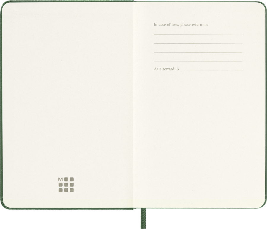 Moleskine 2027 Daily Diary Pocket Myrtle Green – back cover