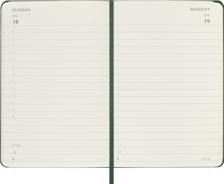 Moleskine 2027 Daily Diary – one page per day layout