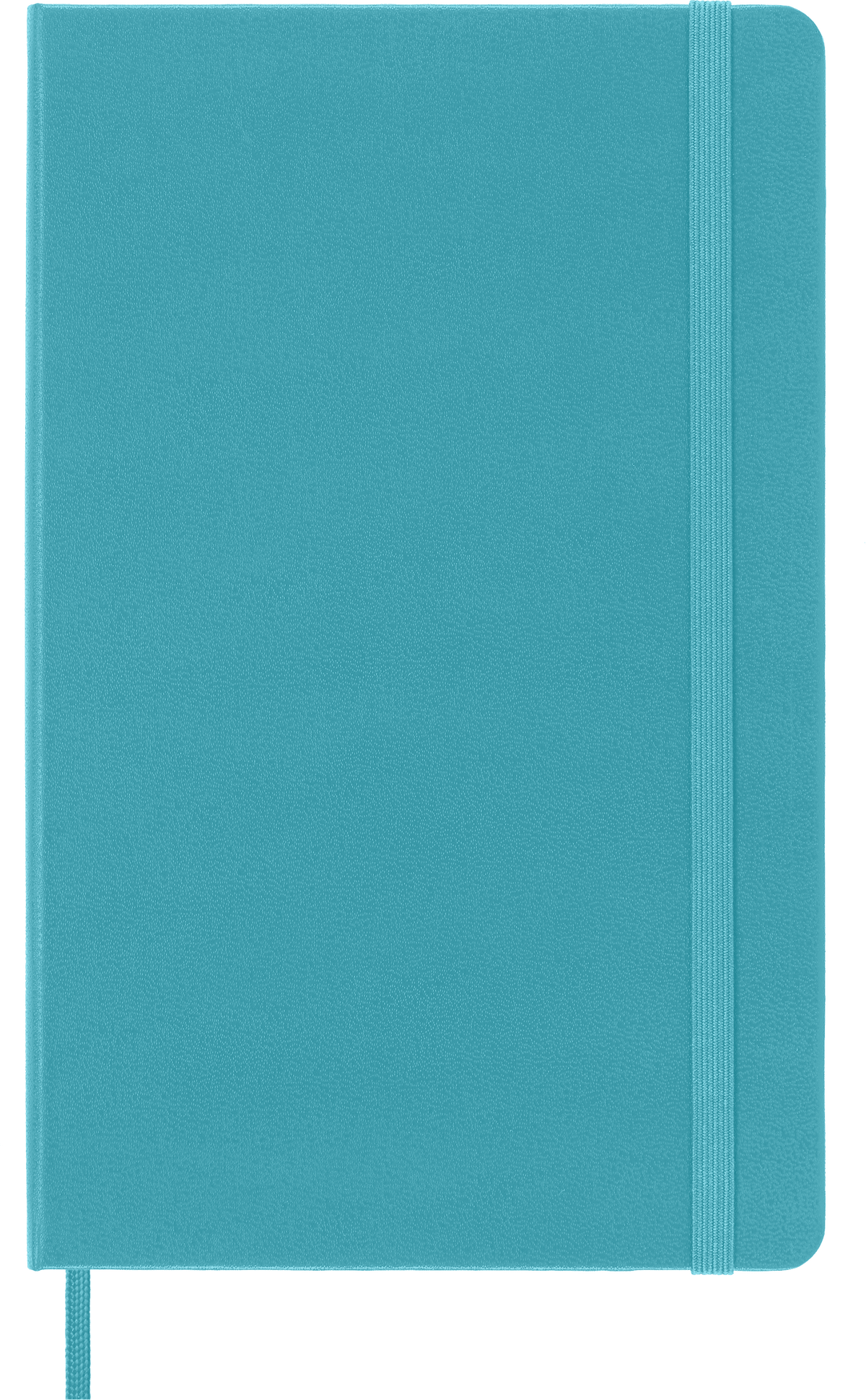 Moleskine Classic Large plain notebook with Reef Blue hard cover – front cover