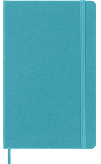 Moleskine Classic Large plain notebook with Reef Blue hard cover – front cover
