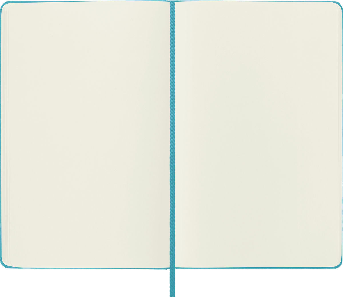 Moleskine Classic Large plain hard cover notebook in Reef Blue – plain pages