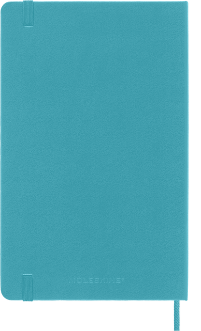 Moleskine Classic Large plain hard cover notebook in Reef Blue – detail