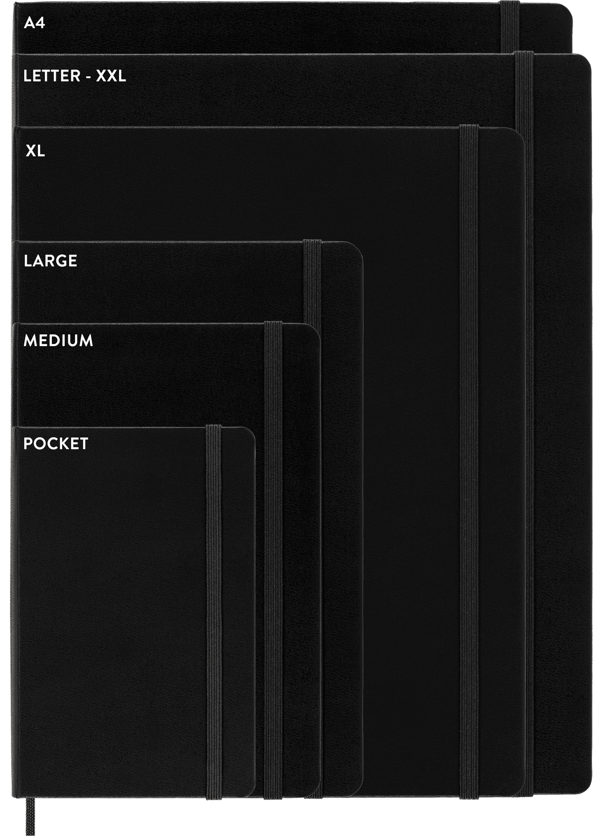 Moleskine Classic Large plain hard cover notebook in Reef Blue – back view