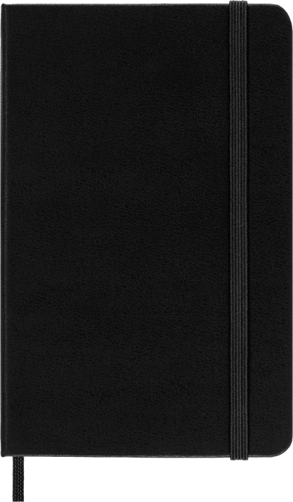 Moleskine Classic Pocket Ruled Notebook, hard cover, Black – front cover