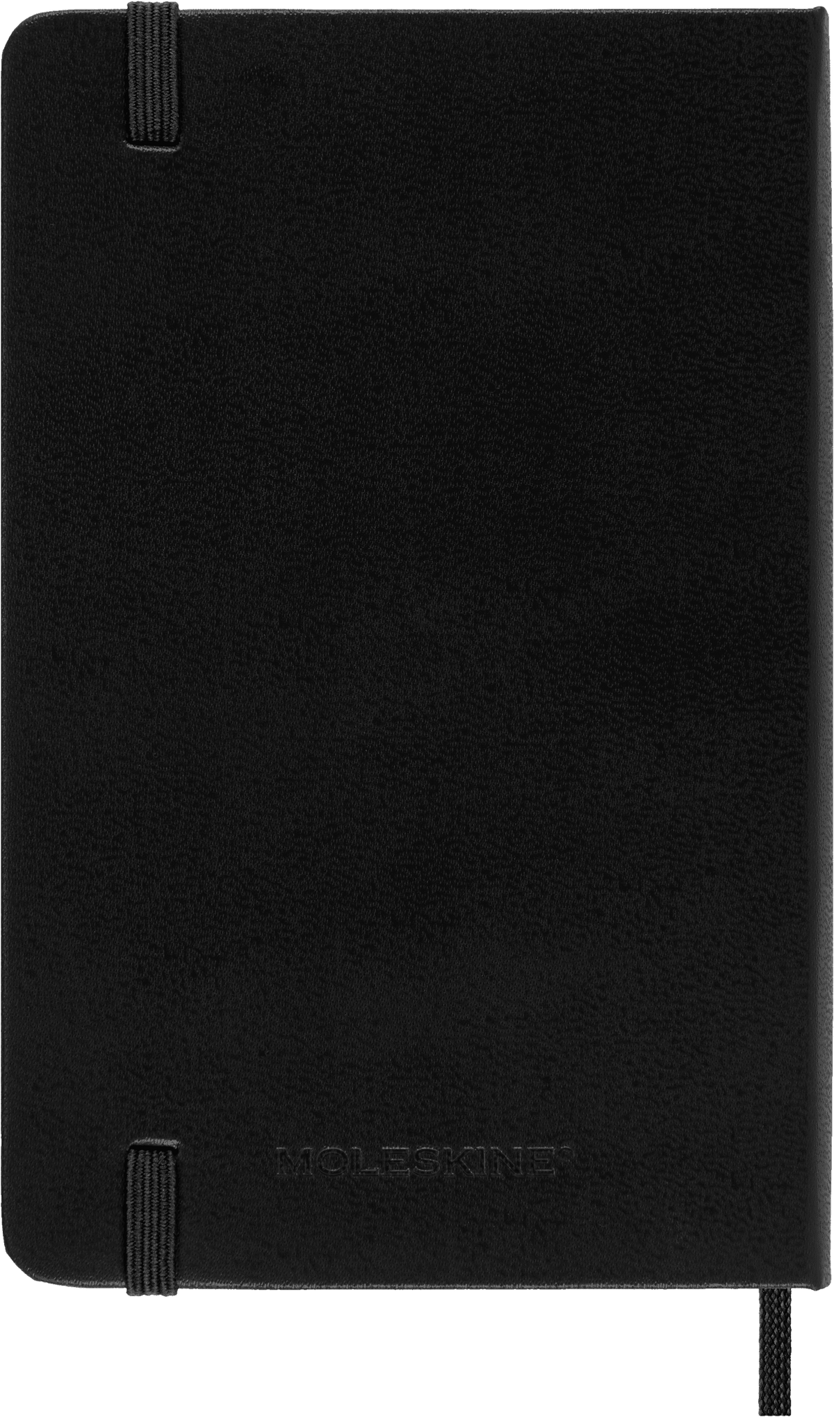 Moleskine Classic Pocket Hard Cover Notebook Black – elastic closure and ribbon bookmark